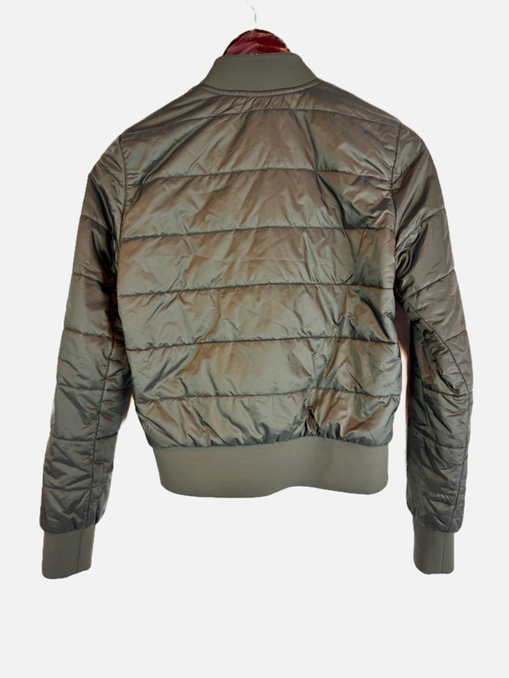 lululemon | Olive Green Reversible Quilted Puffer Bomber Jacket, 4 - Picture 10 of 16